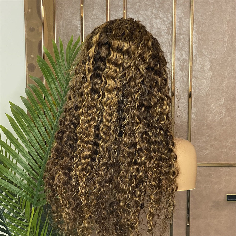4-27 Highlight Color Lace Frontal Wig Straight/Body/Deep/Water