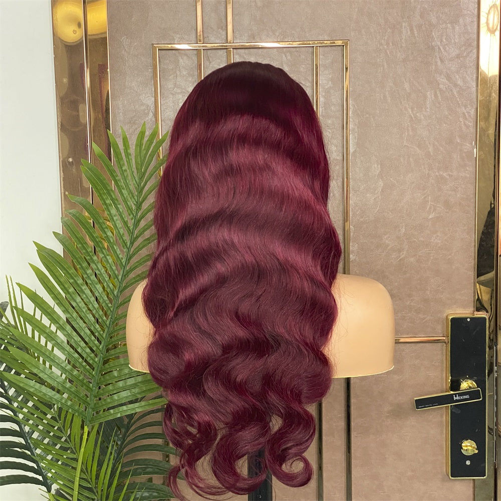 Dark Red 99j Color Lace Wig Straight/Body/Deep