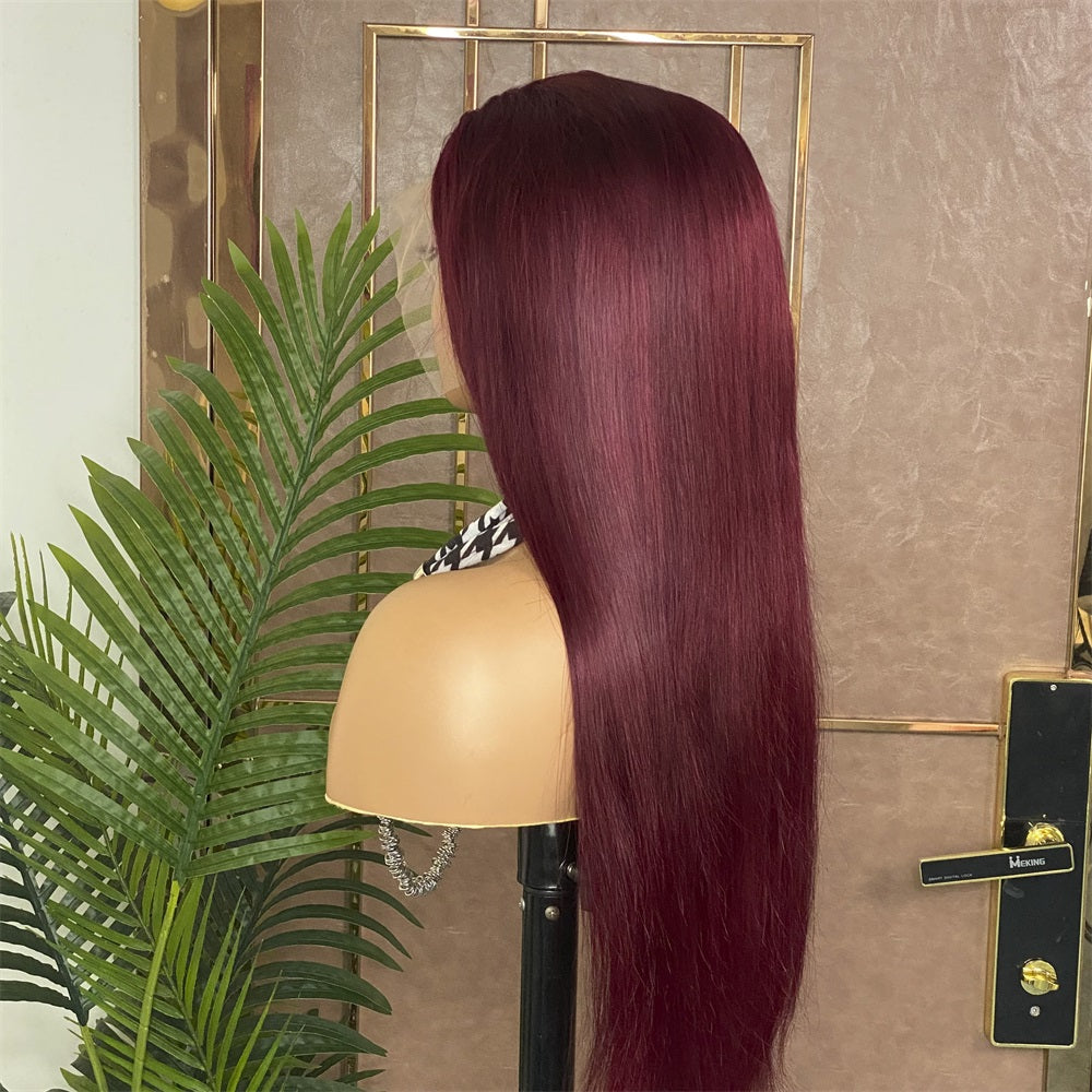 Dark Red 99j Color Lace Wig Straight/Body/Deep