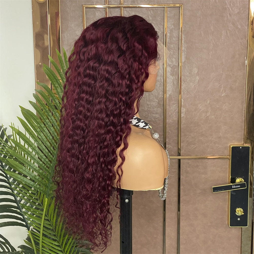 Dark Red 99j Color Lace Wig Straight/Body/Deep