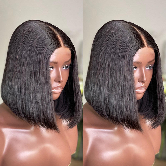 13x6 Straight BOB Wig Short Human Hair Lace Fontal Wigs