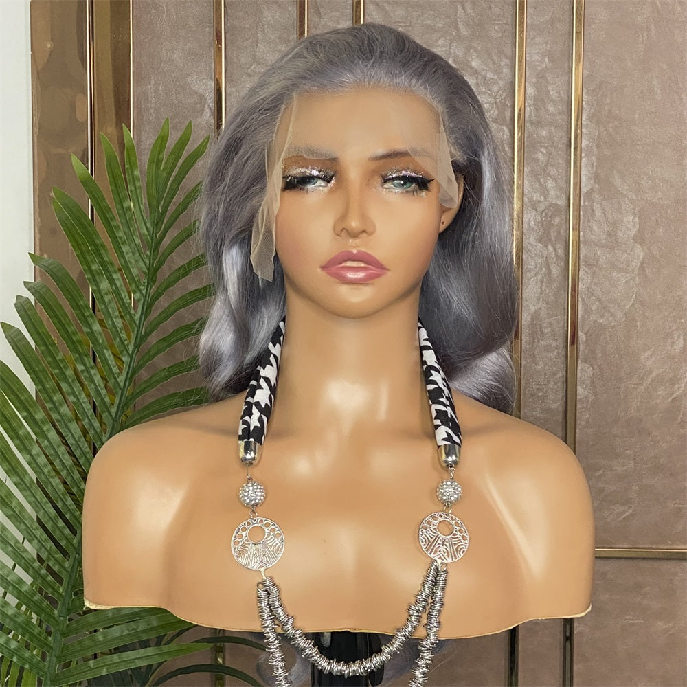 Platinum Grey 350 Lace Wig Color Lace Wig Straight/Body