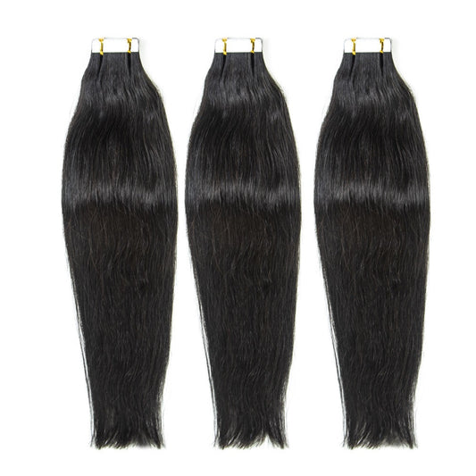 Tape In Hair Extensions 100% Mink Virgin Straight Human Hair Tape Ins Hair Extensions