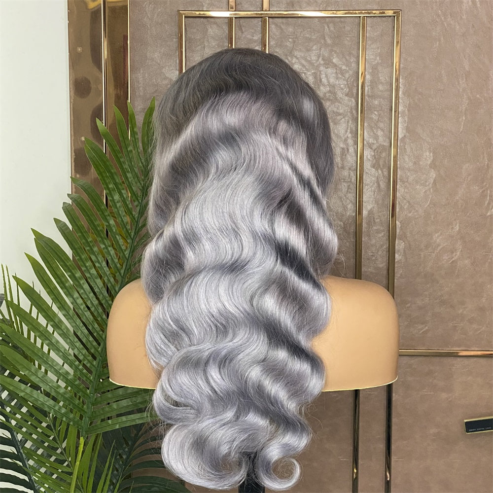 Platinum Grey 350 Lace Wig Color Lace Wig Straight/Body